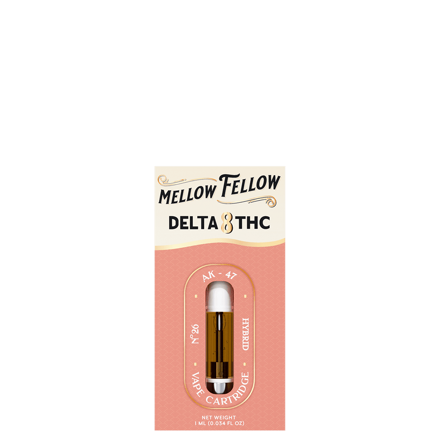 Delta 8 1ml Vape Cartridge - AK - 47 (Hybrid) - Mellow Fellow