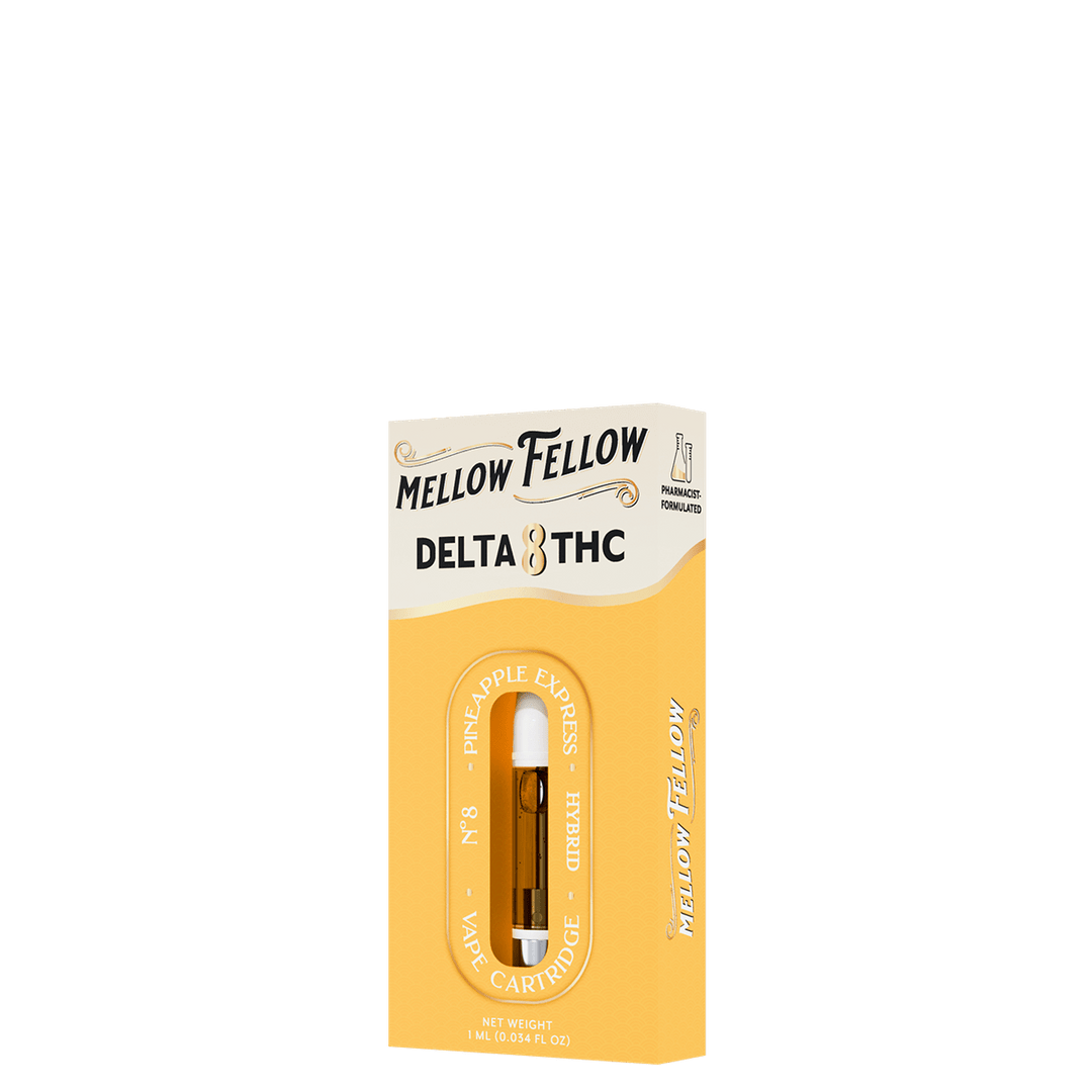 Delta 8 1ml Vape Cartridge - Pineapple Express (Hybrid) - Mellow Fellow