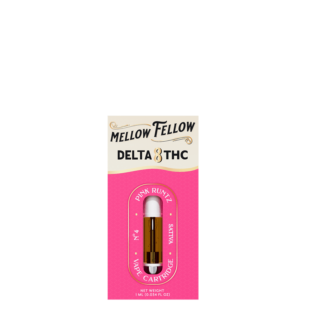 Delta 8 1ml Vape Cartridge - Pink Runtz (Sativa) - Mellow Fellow