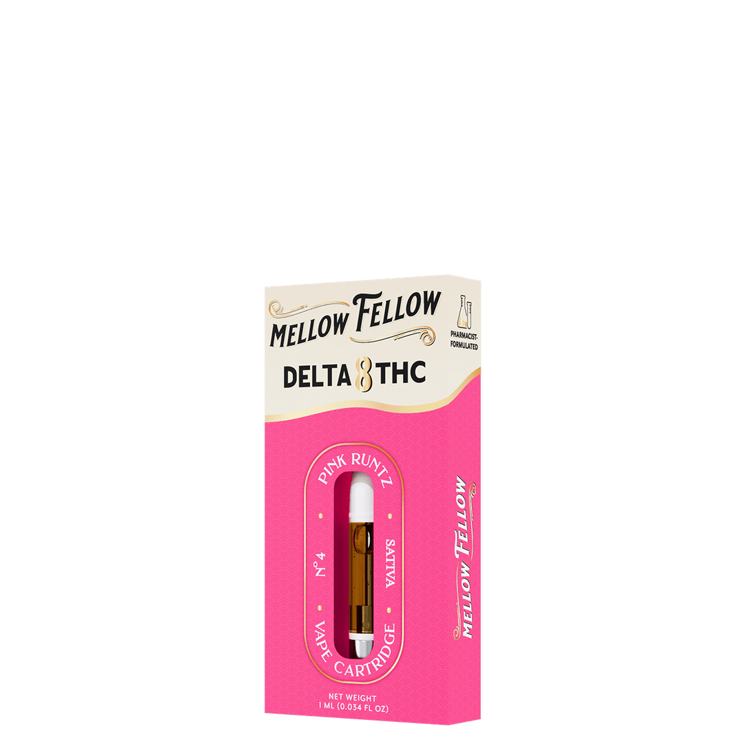 Delta 8 1ml Vape Cartridge - Pink Runtz (Sativa) - Mellow Fellow