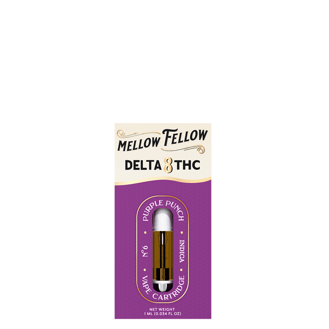 Delta 8 1ml Vape Cartridge - Purple Punch (Indica) - Mellow Fellow