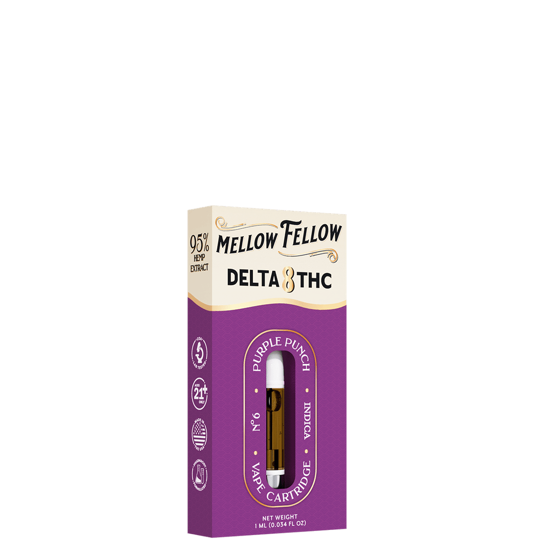 Delta 8 1ml Vape Cartridge - Purple Punch (Indica) - Mellow Fellow