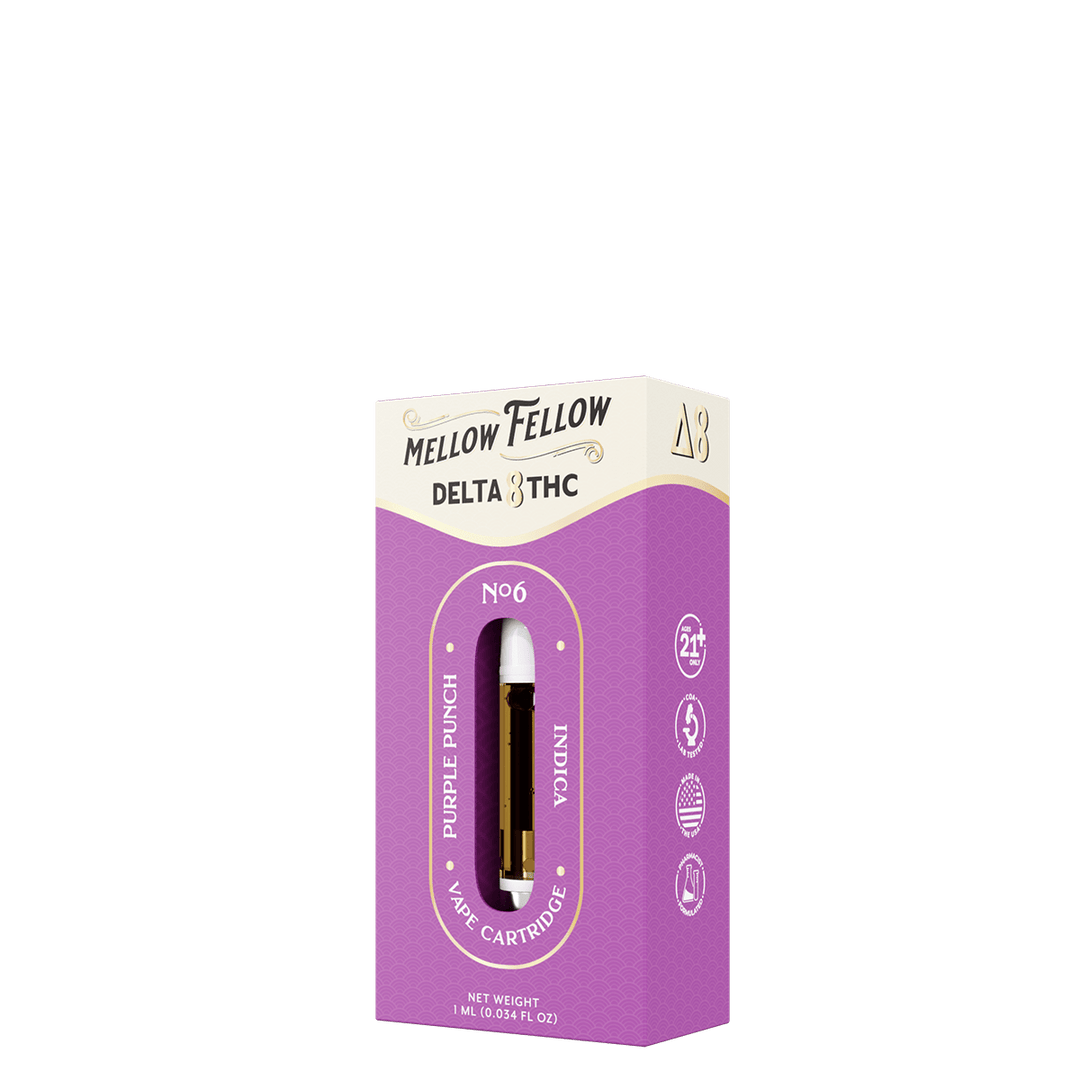 Delta 8 1ml Vape Cartridge - Purple Punch (Indica) - Mellow Fellow
