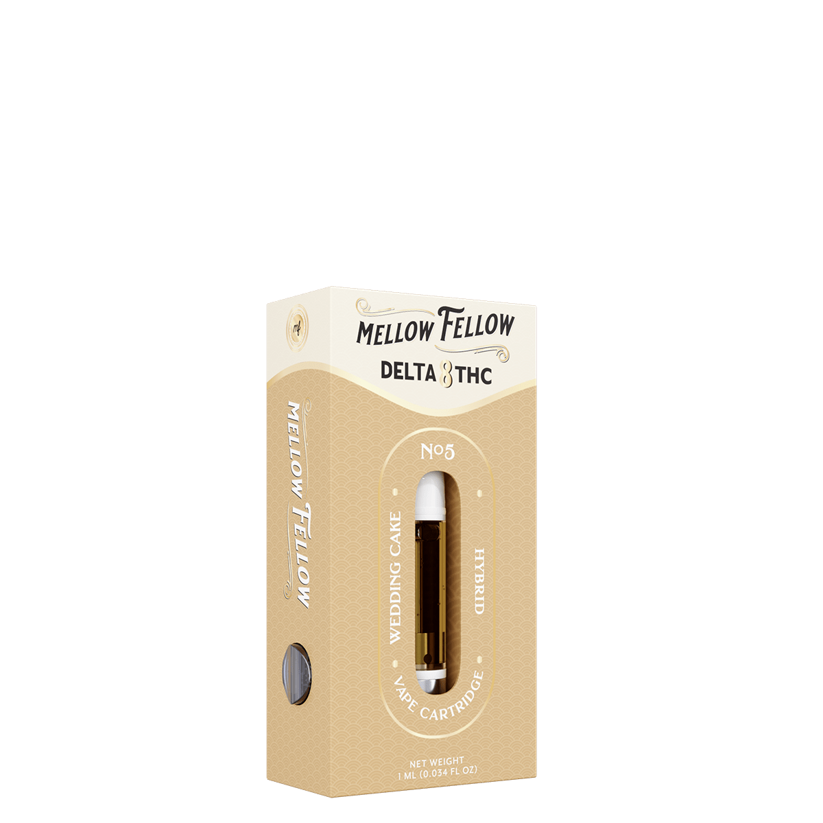 Delta 8 1ml Vape Cartridge - Wedding Cake (Hybrid) - Mellow Fellow Delta 8 1ml Vape Cartridge - Wedding Cake (Hybrid) - Mellow Fellow