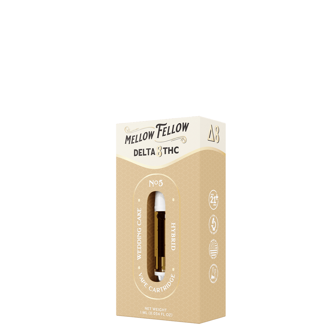 Delta 8 1ml Vape Cartridge - Wedding Cake (Hybrid) - Mellow Fellow