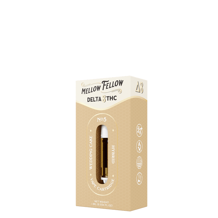 Delta 8 1ml Vape Cartridge - Wedding Cake (Hybrid) - Mellow Fellow
