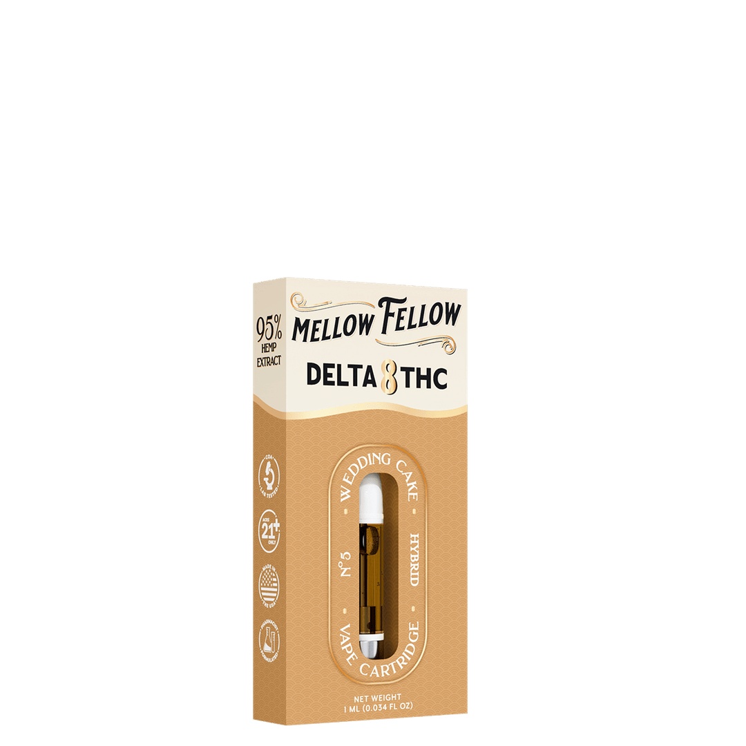 Delta 8 1ml Vape Cartridge - Wedding Cake (Hybrid) - Mellow Fellow