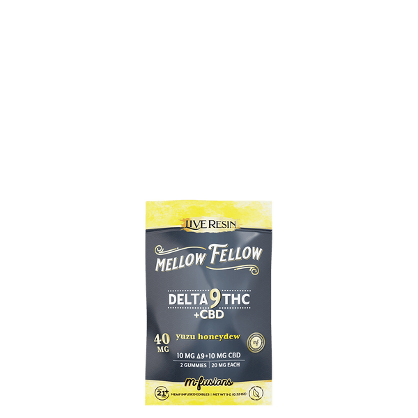 Delta 9 Live Resin Gummies 40mg 2 ct. - Yuzu Honeydew – Mellow Fellow