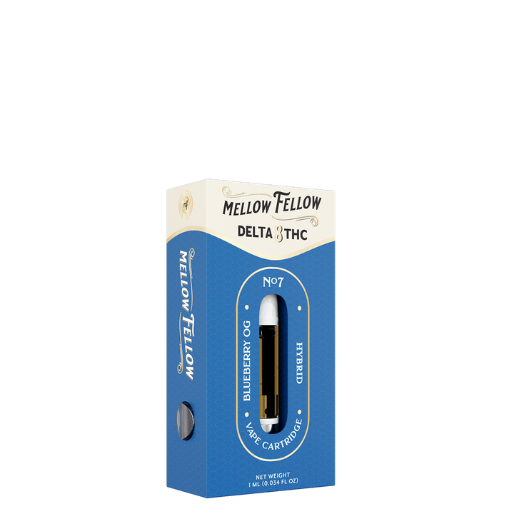 Delta 8 1ml Vape Cartridge - Blueberry OG (Hybrid) - Mellow Fellow