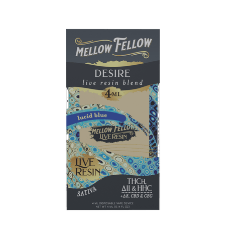 Desire Blend 4ml Live Resin Disposable Vape - Lucid Blue (Sativa)