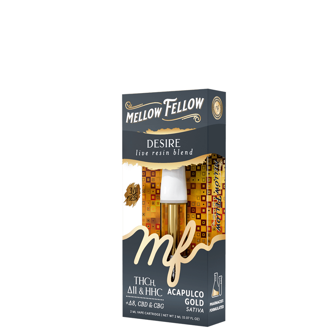 Desire Blend 2ml Live Resin Vape Cartridge - Acapulco Gold (Sativa) - Mellow Fellow