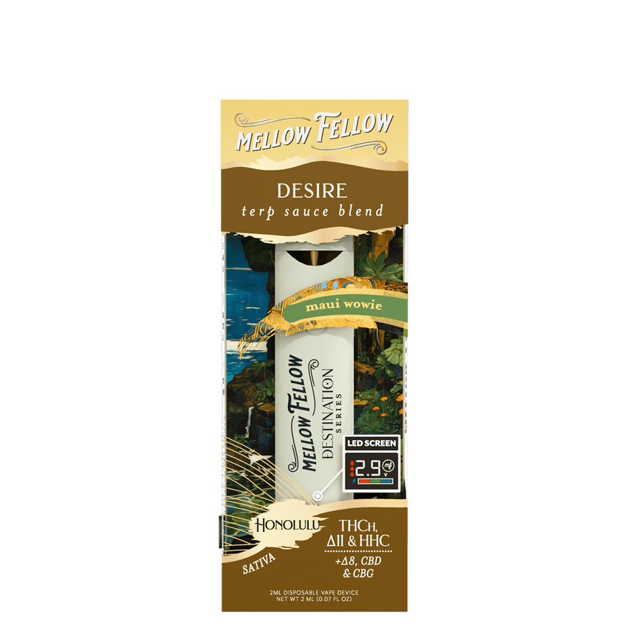 Desire Blend - Destination: Honolulu - Terp Sauce 2ml Disposable Vape - Maui Wowie (Sativa) - Mellow Fellow