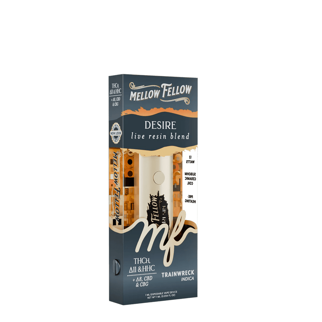 Desire Blend - Destination: Paris - Live Resin 1ml Disposable Vape - Trainwreck (Indica) - Mellow Fellow
