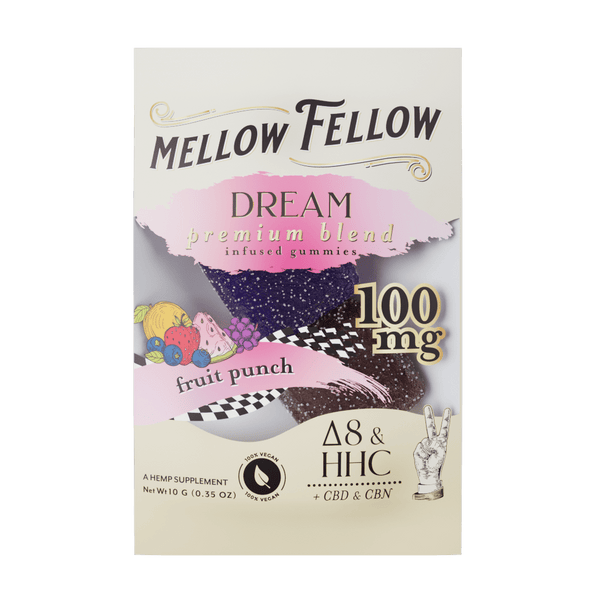 Dream Blend Fruit Punch 2 ct. Infused Gummies - Delta 8, HHC, CBD, CBN