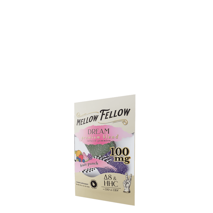 Dream Blend Fruit Punch 2 ct. Infused Gummies - Delta 8, HHC, CBD, CBN - Mellow Fellow