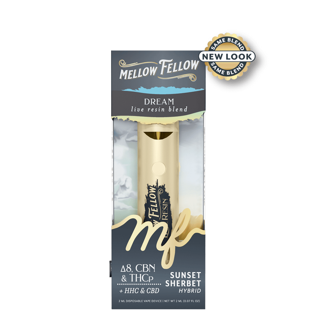 Dream Blend 2ml Live Resin Disposable Vape - Sunset Sherbet (Hybrid) - Mellow Fellow