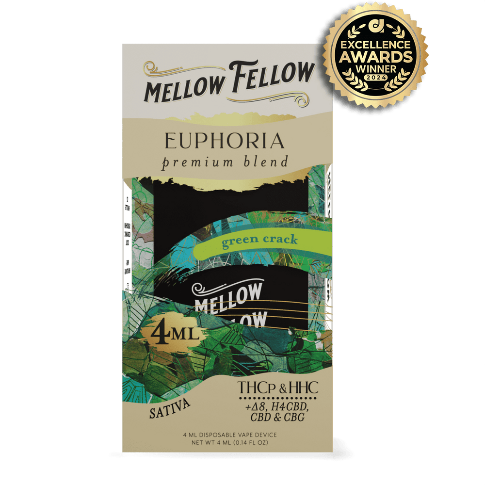 Euphoria Blend 4ML Disposable Vape - Green Crack (Sativa) - Mellow Fellow