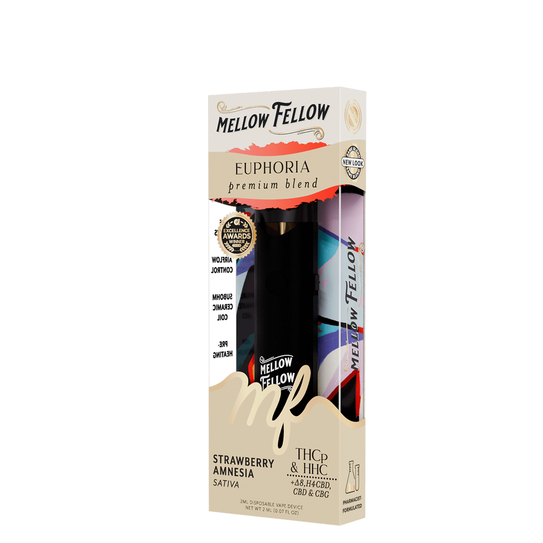 Euphoria Blend 2ml Disposable Vape - Strawberry Amnesia (Sativa)