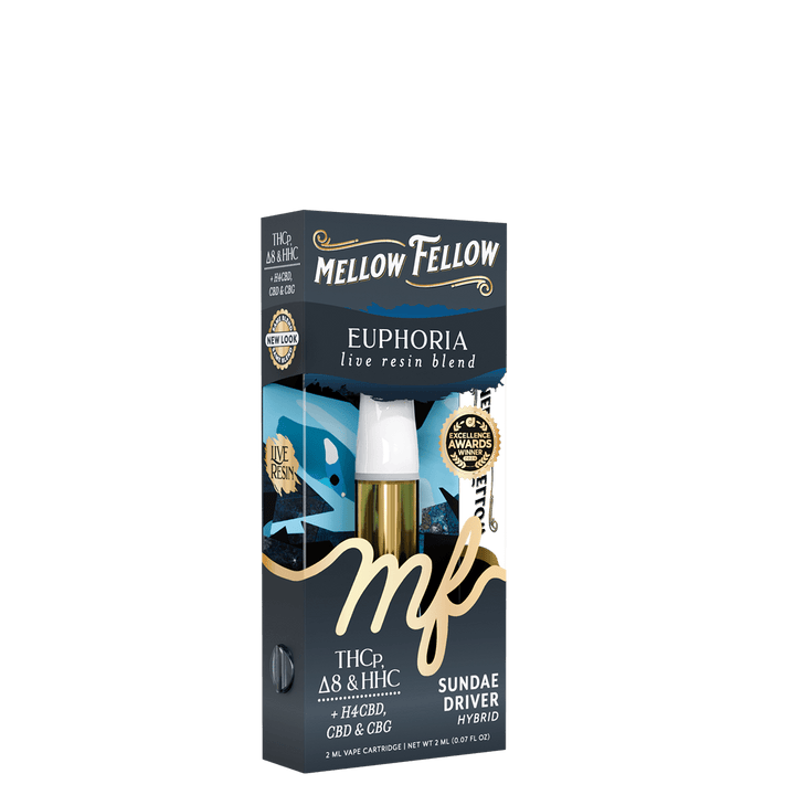 Euphoria Blend 2ml Live Resin Vape Cartridge - Sundae Driver (Hybrid) - Mellow Fellow