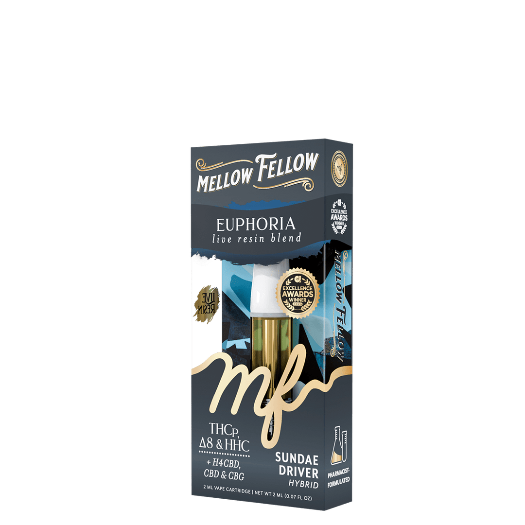 Euphoria Blend 2ml Live Resin Vape Cartridge - Sundae Driver (Hybrid) - Mellow Fellow