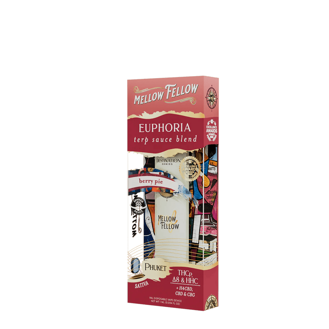 Euphoria Blend - Terp Sauce 1ml Disposable Spinner Vape - Berry Pie (Sativa) - Mellow Fellow