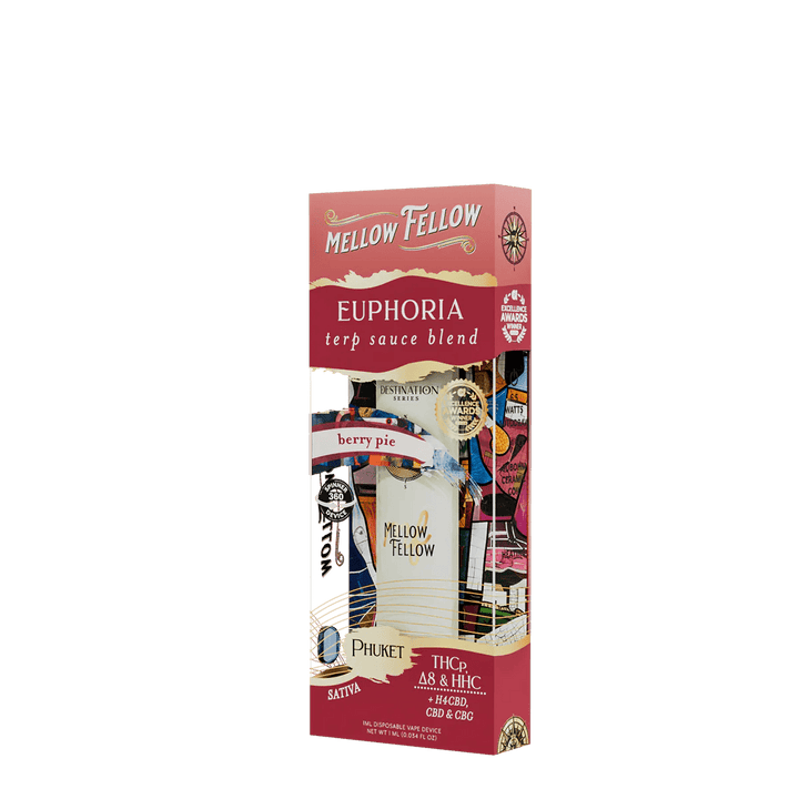 Euphoria Blend - Terp Sauce 1ml Disposable Spinner Vape - Berry Pie (Sativa) - Mellow Fellow