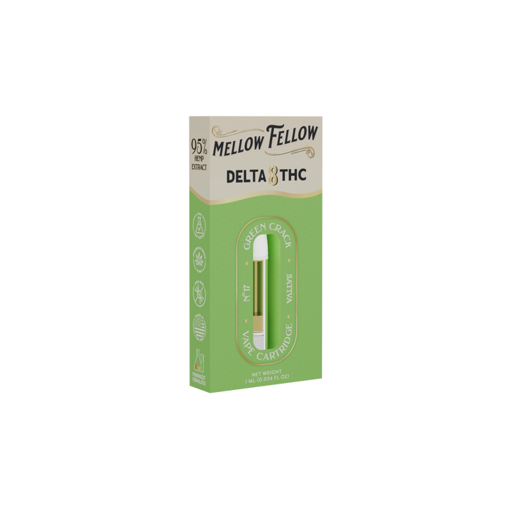 Delta 8 1ml Vape Cartridge - Green Crack (Sativa)