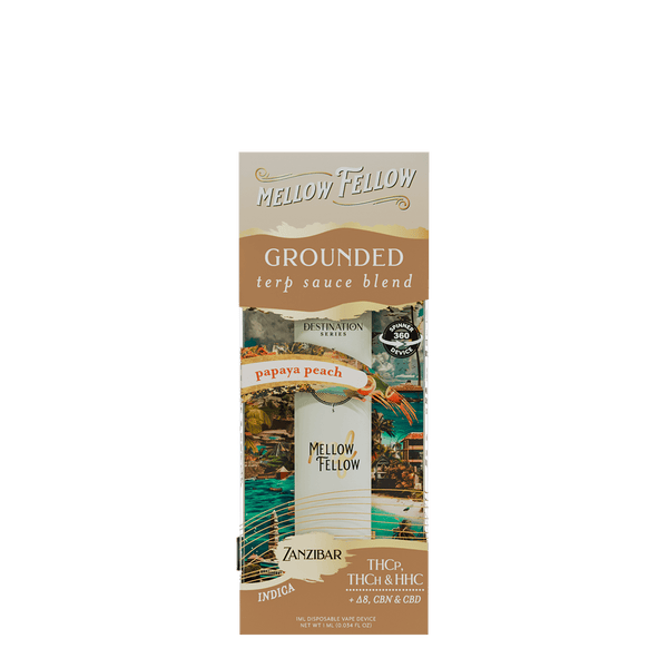 Grounded Blend - Terp Sauce 1ml Disposable Spinner Vape - Papaya Peach (Indica)
