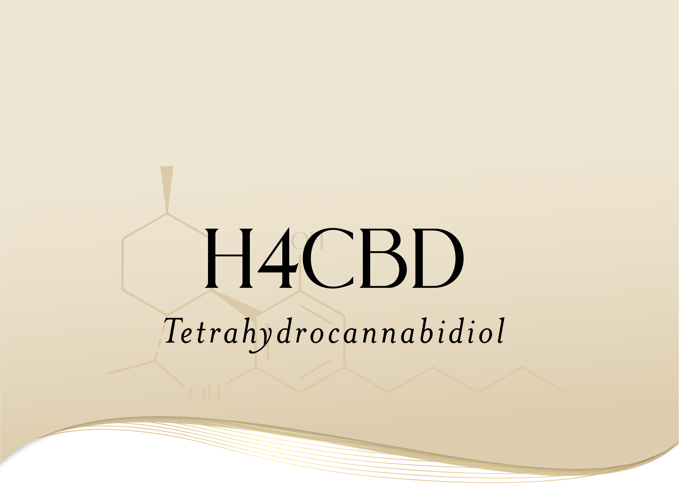 H4CBD, Tetrahydrocannabidiol, Tetrahydrocannabidiol molecular diagram, Mellow Fellow Brand font