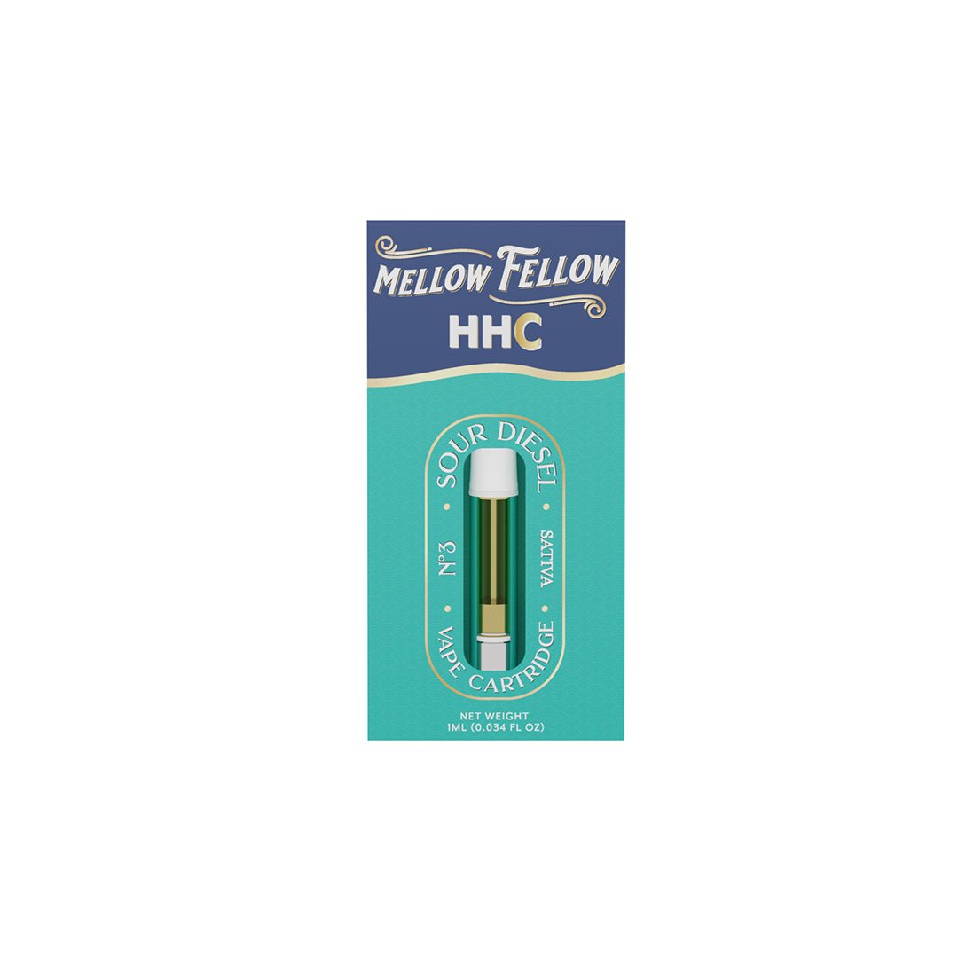 HHC 1ml Vape Cartridge - Sour Diesel (Sativa) - Mellow Fellow
