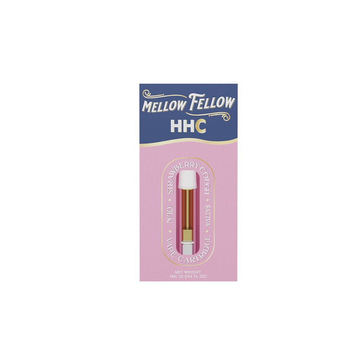 HHC 1ml Vape Cartridge - Strawberry Cough (Sativa) - Mellow Fellow
