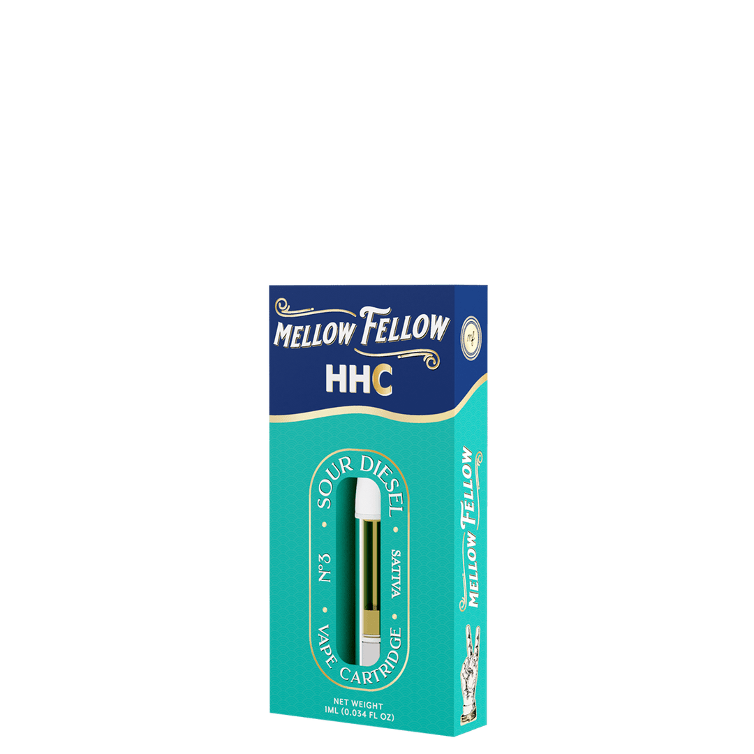 HHC 1ml Vape Cartridge - Sour Diesel (Sativa) - Mellow Fellow