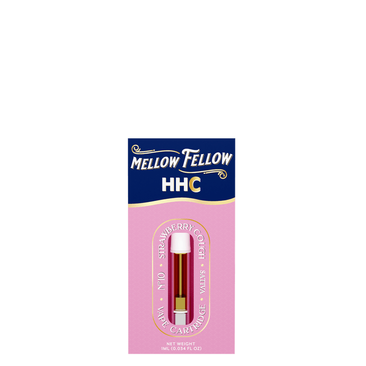 HHC 1ml Vape Cartridge - Strawberry Cough (Sativa) - Mellow Fellow