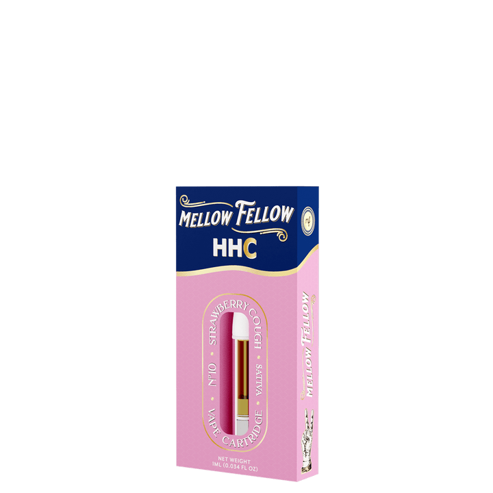 HHC 1ml Vape Cartridge - Strawberry Cough (Sativa) - Mellow Fellow