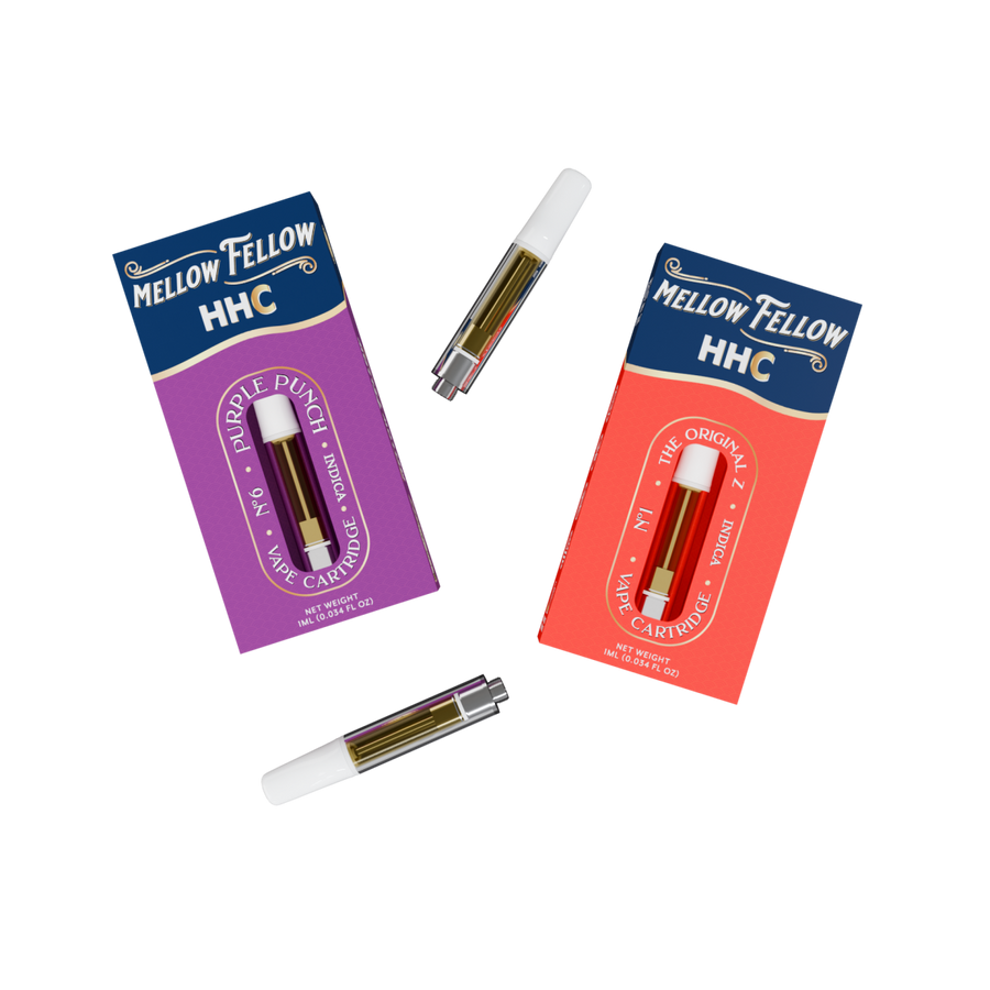 HHC 1ml Vape Cartridge Bundle (2 Pack) | Indica - Mellow Fellow