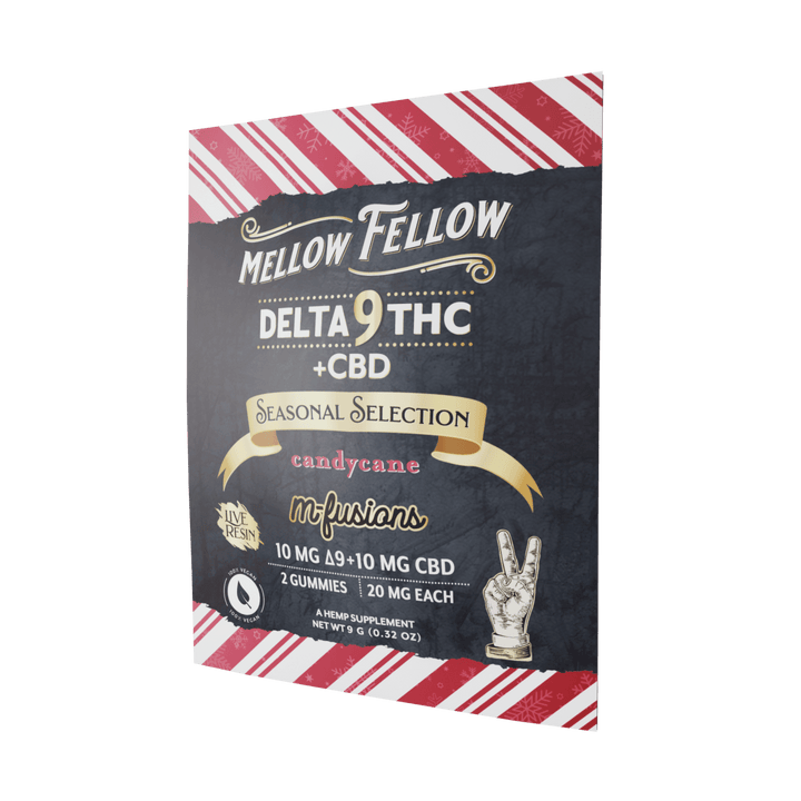 Seasonal Selection Infused Edibles - 2 ct. 40mg Live Resin Delta 9 - Candy Cane - Mellow Fellow