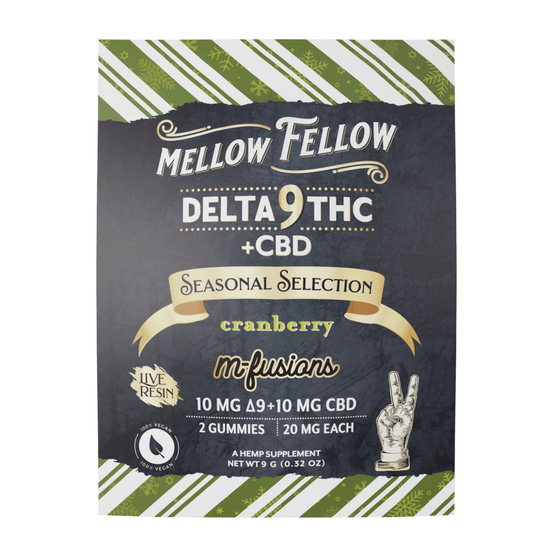 Seasonal Selection Infused Edibles - 2 ct. 40mg Live Resin Delta 9 - Cranberry - Mellow Fellow