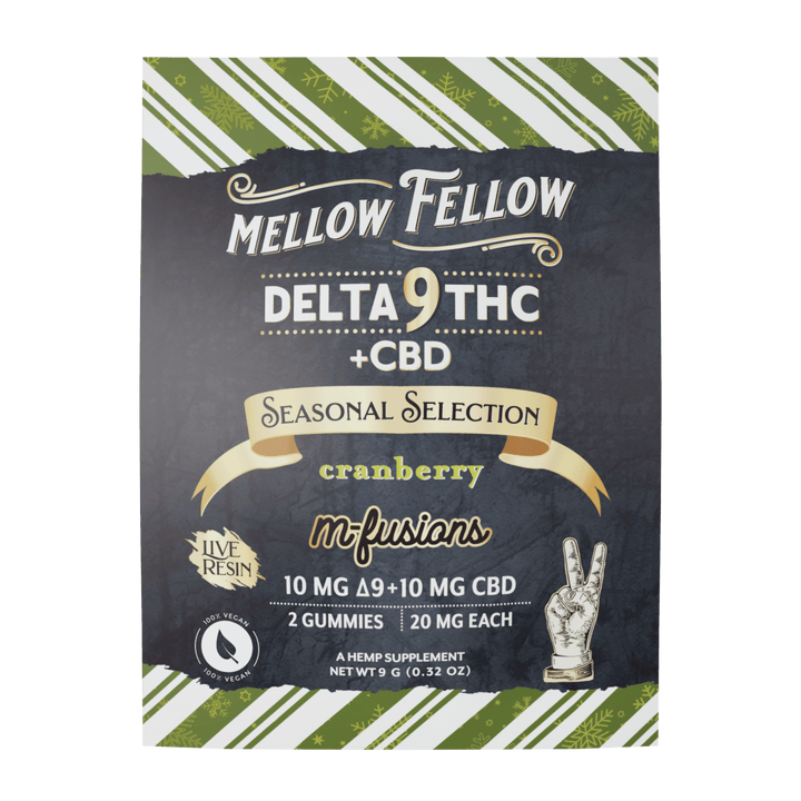 Seasonal Selection Infused Edibles - 2 ct. 40mg Live Resin Delta 9 - Cranberry - Mellow Fellow