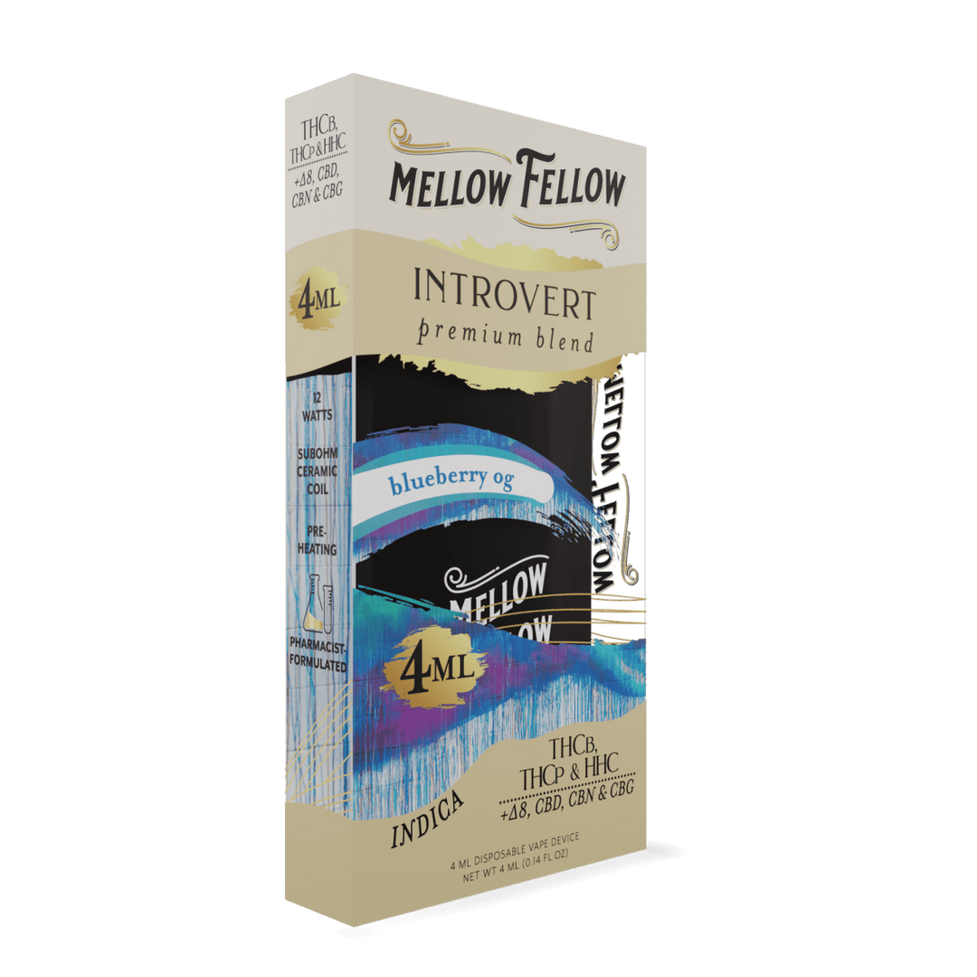 Introvert Blend 4ML Disposable Vape - Blueberry OG (Indica) - Mellow Fellow