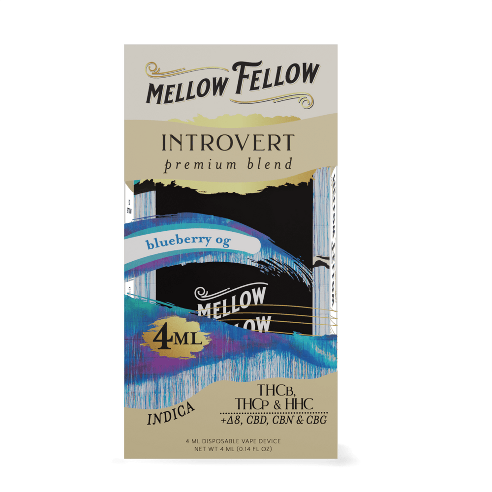 Introvert Blend 4ML Disposable Vape - Blueberry OG (Indica) - Mellow Fellow