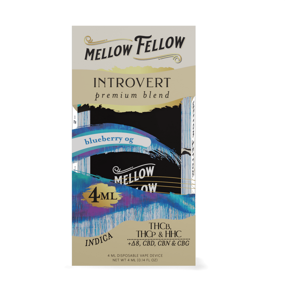 Introvert Blend 4ML Disposable Vape - Blueberry OG (Indica) - Mellow Fellow