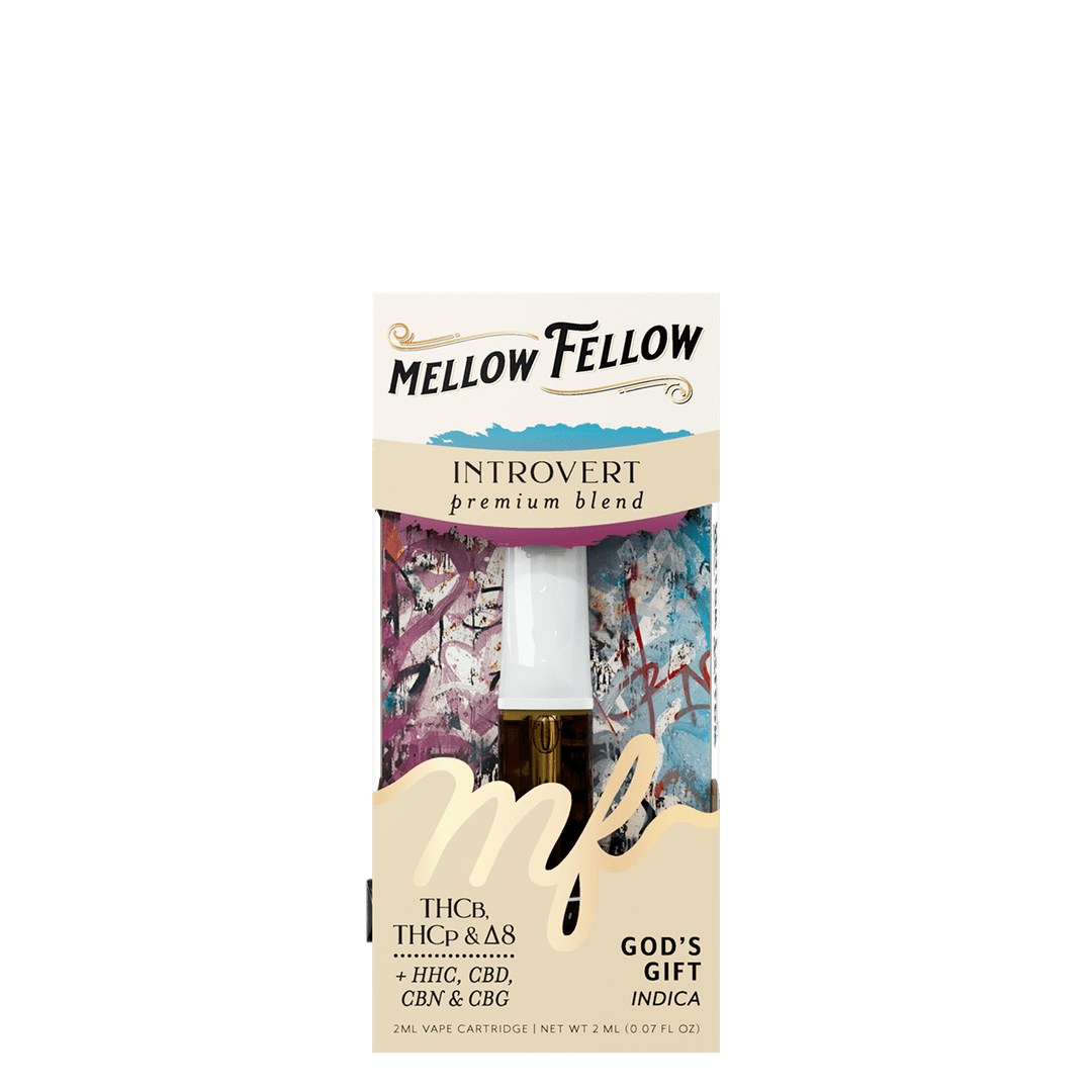 Introvert Blend 2ml Vape Cartridge - God's Gift (Indica) - Mellow Fellow