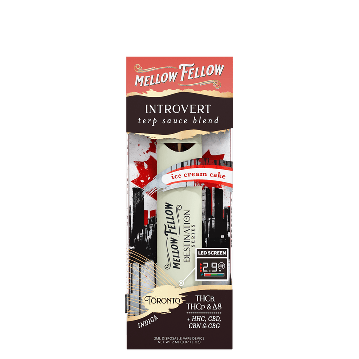 Introvert Blend - Destination: Toronto - Terp Sauce 2ml Disposable Vape - Ice Cream Cake (Indica) - Mellow Fellow