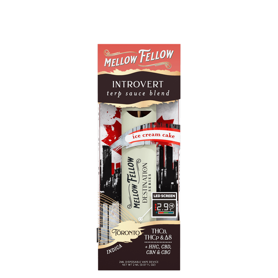 Introvert Blend - Destination: Toronto - Terp Sauce 2ml Disposable Vape - Ice Cream Cake (Indica) - Mellow Fellow