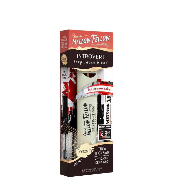 Introvert Blend - Destination: Toronto - Terp Sauce 2ml Disposable Vape - Ice Cream Cake (Indica) - Mellow Fellow