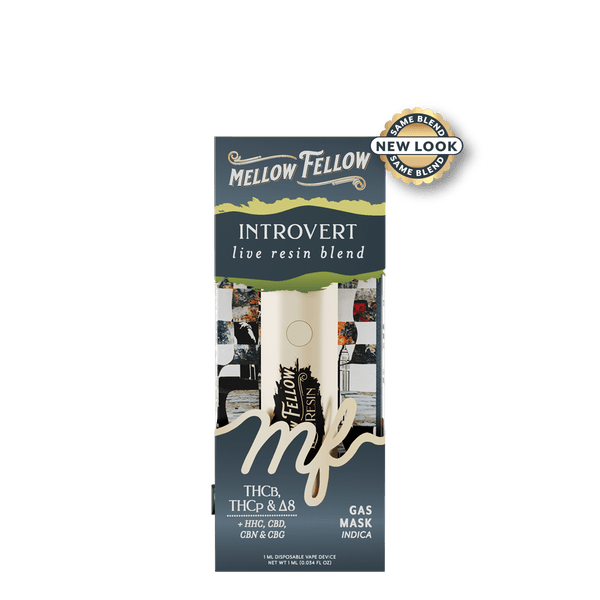Introvert Blend - Destination: NYC - Live Resin 1ml Disposable Vape - Gas Mask (Indica)