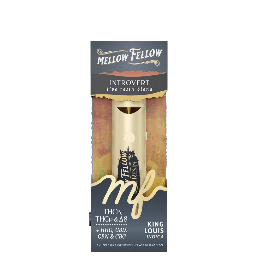 Introvert Blend 2ml Live Resin Disposable Vape - King Louis (Indica) - Mellow Fellow