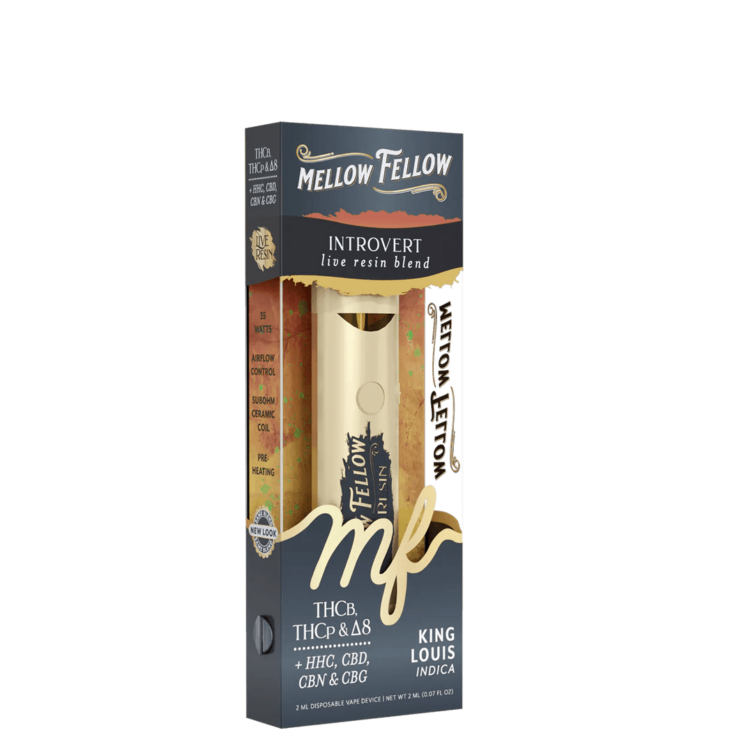 Introvert Blend 2ml Live Resin Disposable Vape - King Louis (Indica) - Mellow Fellow