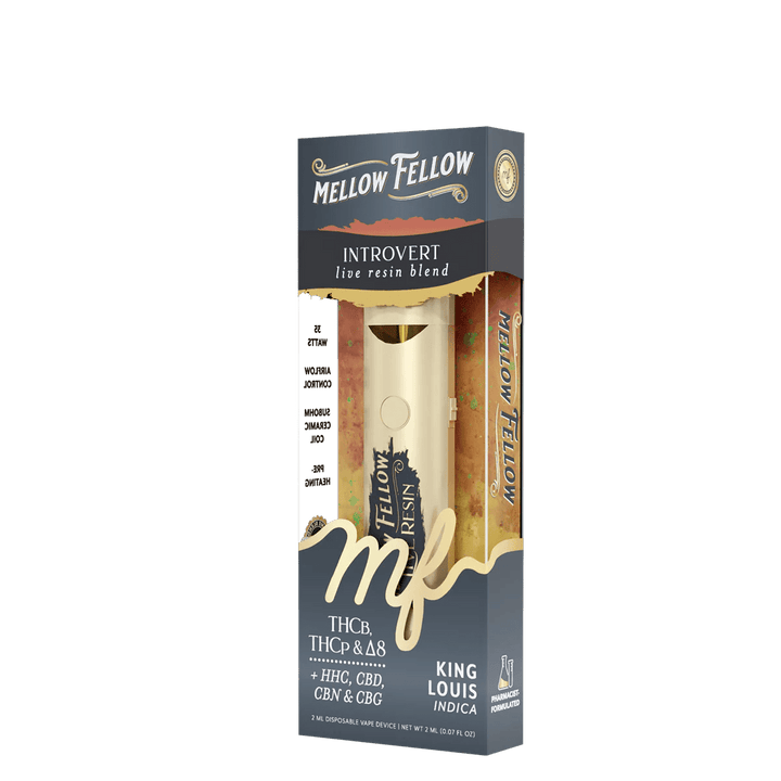 Introvert Blend 2ml Live Resin Disposable Vape - King Louis (Indica) - Mellow Fellow