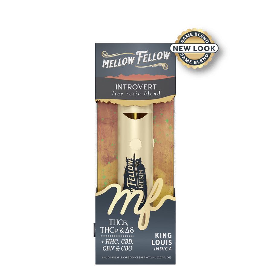 Introvert Blend 2ml Live Resin Disposable Vape - King Louis (Indica) - Mellow Fellow